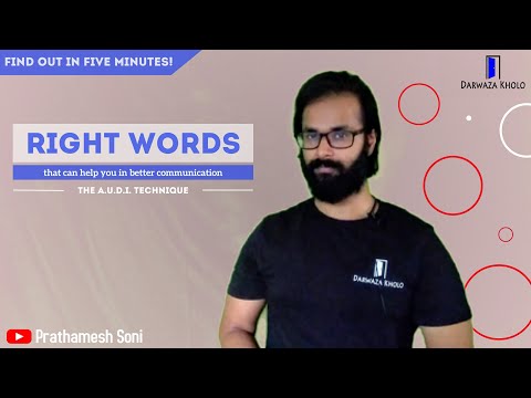 Prathamesh Soni Using right words for communication
