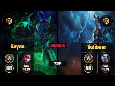 Challenger VAYNE [Press the Attack] (Top) VS  VOLIBEAR - Challenger KR Patch 10.13