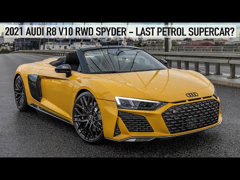 FINAL PETROL SUPERCAR? 2021 AUDI R8 V10 RWD SPYDER - V10 SCREAMS BEHIND YOUR NECK - HEADTURNER - 4K