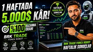 1 Haftada 5.000$ Kâr! %100 Kazanma Oranı | BRK TRADE Forex Robot Hafta
