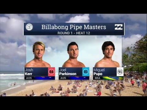 Kerr vs Parkinson vs Pupo - Round One, Heat 12 - 2015 Billabong Pipe Masters