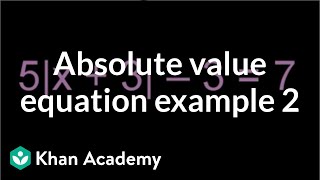 Absolute Value Equation Example 2