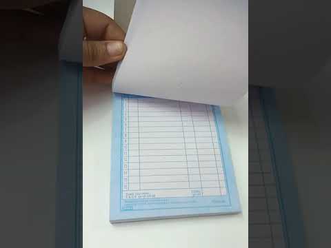 Bmlr blue & white cash memo book, packaging size: 7x4.25x1