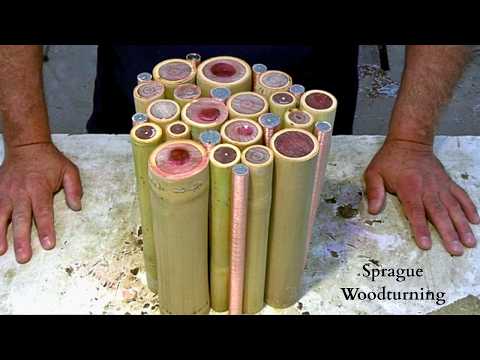 Woodturning - Bamboo and Copper Pipe Magic: Turning a Stunning Hollow Form!