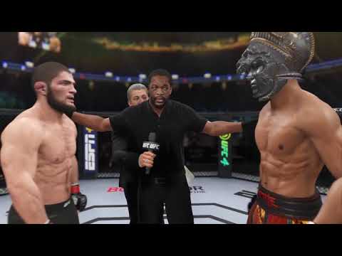 Khabib Nurmagomedov vs Gladiator UFC 4 Simulation (AI)