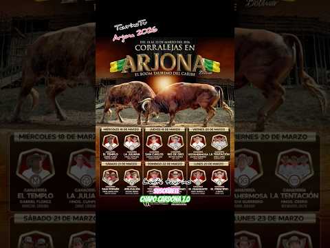 Intro de las festividades de corralejas en Arjona Bolívar 2026 #cultura  #arte #toros #comparte ❤️🐂