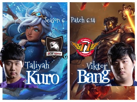 ROX Kuro vs SKT Bang - TALIYAH vs VIKTOR Mid - Patch 6.14 KR Ranked | League of Legends
