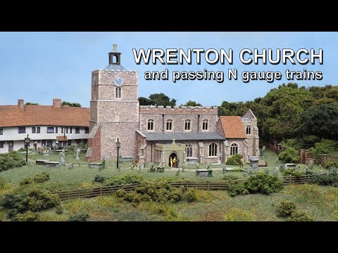 Wrenton Church and passing N gauge trains