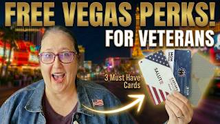 FREE PERKS FOR VETERANS - 3 Las Vegas Casino Players Cards T