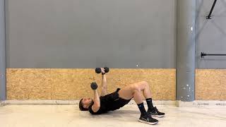 Hip Bridge Alt. Dumbbell Chest Press