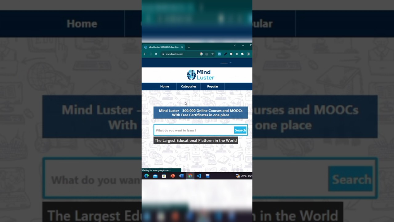 Mind Luster: The Ultimate Hub for 300,000+ Online Courses with Free Certificates #short #youtube