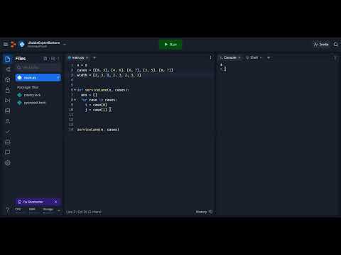 Hackerrank Service Lane Python Solution