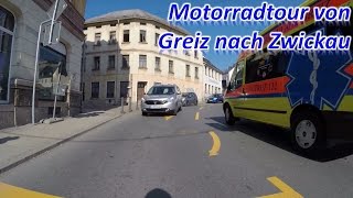 preview picture of video 'Motorradtour von Greiz nach Zwickau über Landstraßen ...'