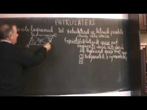 1. Lectia 94 - Proprietatile patrulaterelor si probleme - Geometrie plana - Matematica - 1/3