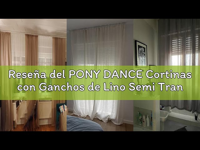 Vídeo relacionado con PONY DANCE Cortinas Cortas para Ventanas de Cocina/Habitacion Infantil, Visillos Azules Translucidas Efecto de Lino Fitrado de Luz con Ojales 2 Piezas,140x160cm