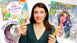 I Colored the MOST INTIMIDATING COLORING BOOKS in My Collection...