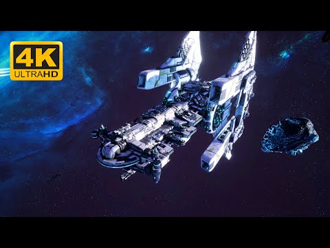 Tau Protector Fleet vs Orks - Skalgrim Mod - 4K Quality - Battlefleet Gothic Armada 2