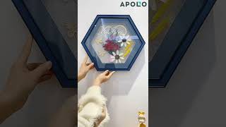 Hexagonal Floral Wall Decor#apollobox #walldecor #natureInspired #art #homedecor #hexagonal