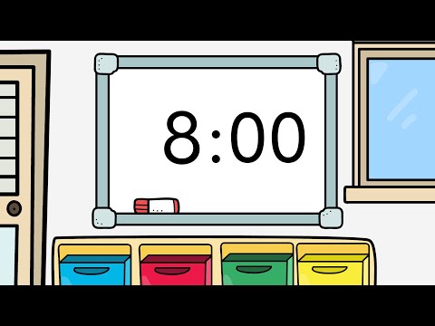 Classroom 8 Minute Rotation Timer + 2 Minute Clean Up Timer