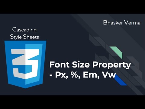 CSS Tutorial for beginners in Hindi 31| Font Size Pixel Em and Vw