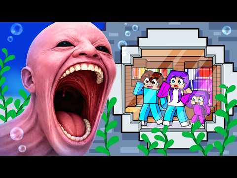HUMAN HEAD SEA MONSTER: I Built a Secret Underwater Base to Hide!