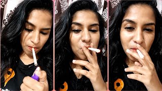 Beautiful girl smoking cigarette 🖤 | smoking beauty on insta live 