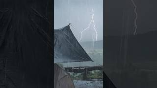 Download lagu CAMPING THUNDERSTORMS! Solo Camping in Heavy Rain Sounds for Sleeping #campinginheavyrain #shorts mp3