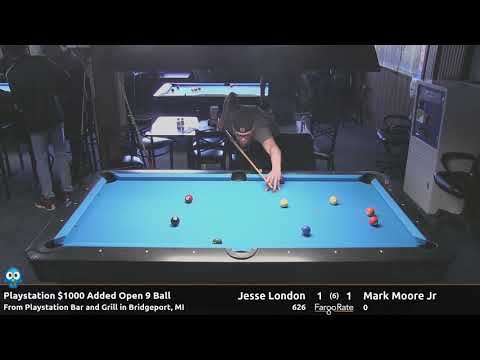 Jesse London vs Mark Moore Jr - Play Station $1000 Added Open 9 Ball