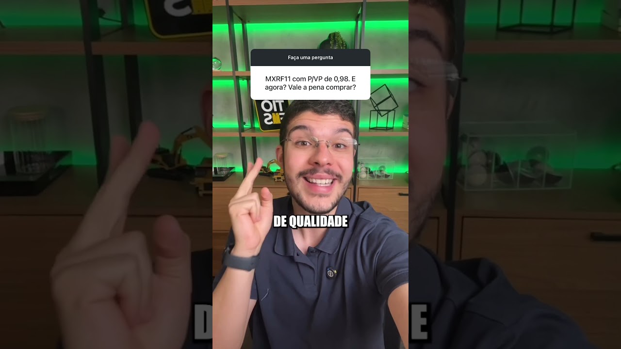 MXRF11 com P/VP de 0,98. E agora? Vale a pena comprar? | Tio FIIs #shorts