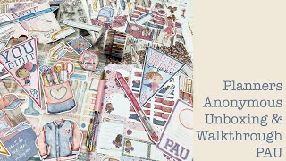 Planners Anonymous Unboxing & Walkthrough - PAU