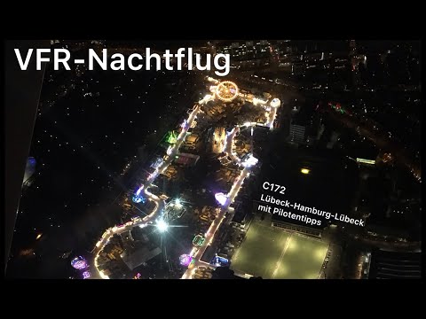 VFR-Nachtflug (mit Pilotentipps), C172, EDHL