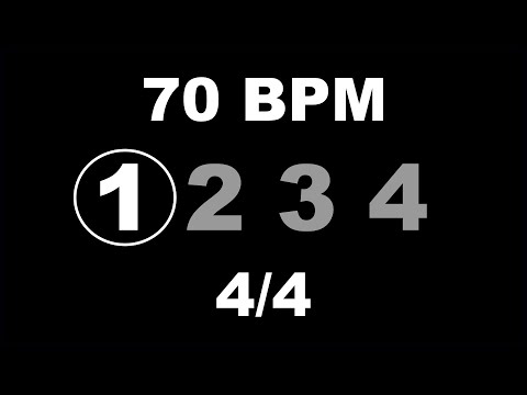 70bpm 4/4 - Metronome / Click Track / Timing / Practice - 10 Minutes