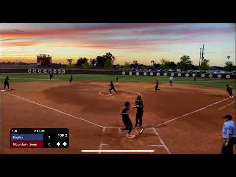 Throwing runner out at third 4/15/2022 Red Mountain High vs Sandra Day OConnor High varsity softball