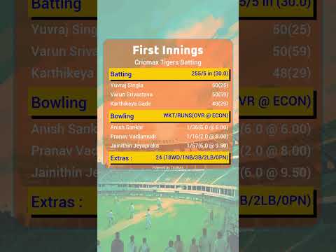 Cricmax Tigers vs Royal Challengers - 06/30/2023 - USAC Junior 2023 -New Jersey Hub U13 - NJ U13 Di