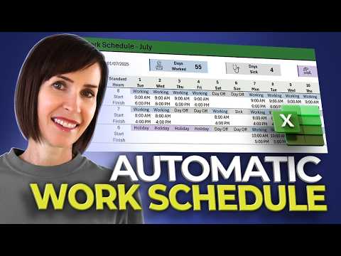 Excel Tip: Easily Self-Updating Work Schedule
