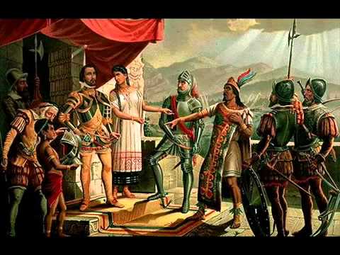 Moctezuma, Cortes y la Malinche