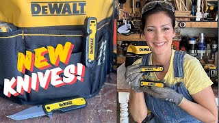 NEW DEWALT PUSH & FLIP KNIVES DWHT10992 Utility and DWHT10994 Tanto Pocket Knives Unbox Review Demo