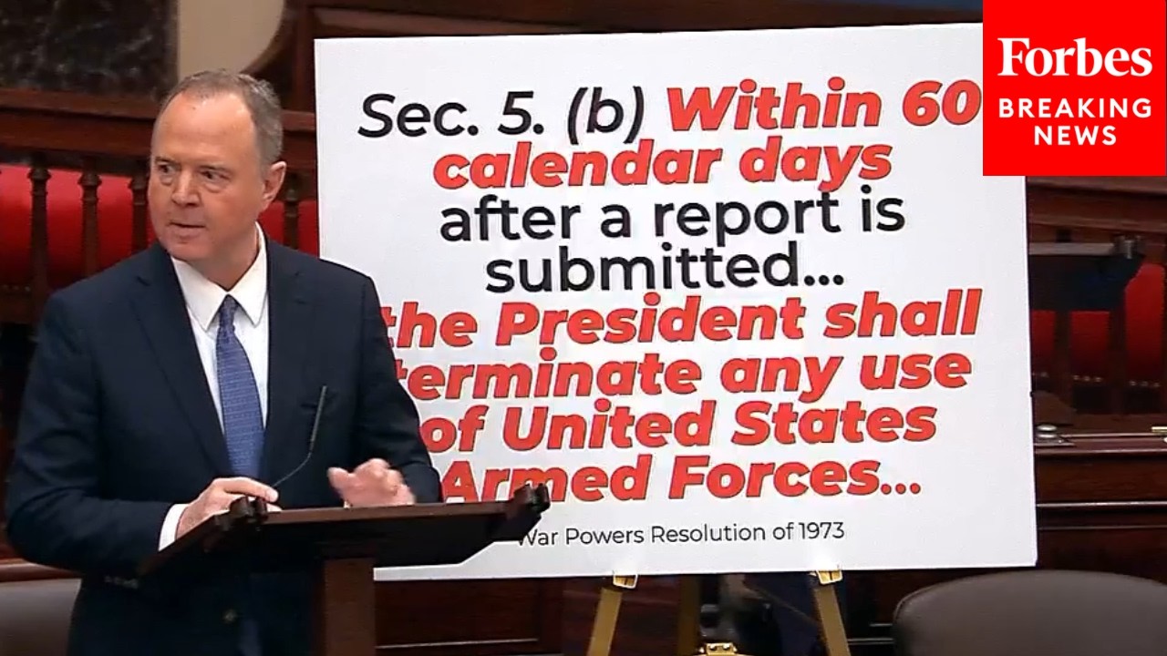 Video | 'This Has To Be The Moment We Say Enough': Adam Schiff Urges Passage Of Iran War Powers Resolution