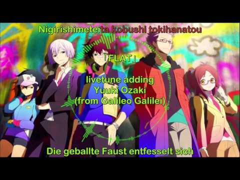 「FLAT」by livetune adding Yuuki Ozaki from Galileo Galilei Full Lyrics (Japanisch/Deutsch)