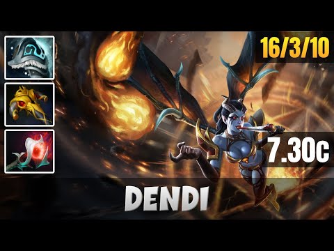 Dendi | Queen of Pain Mid | Dota 2 Pro Gameplay - Patche 7.30c