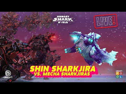 Shin Sharkjira , Mecha, Meltdown, Alpha Zombie & Ancient Megalodon LIVE - Hungry Shark World