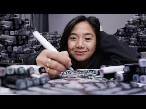 Coloring using only GREY MARKERS