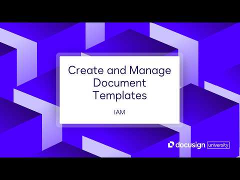 Docusign eSignature: Create and Manage Document Templates