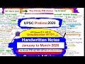 January To March 2026 Current Affairs For UPSC 2026 Handwritten Current Affairs Pib Notes
