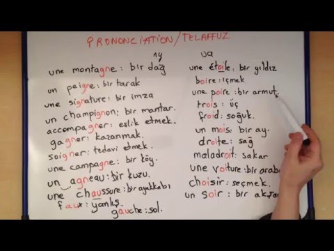 Fransızca Dersler - Telaffuz (Prononciation)