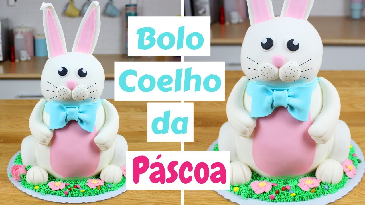 BOLO COELHO DA PÁSCOA | BOLO DECORADO COM PASTA AMERICANA | CAKEPEDIA
