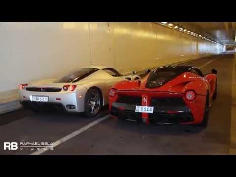 Ferrari Enzo & LaFerrari Insane REVs Battle In Monaco Tunnel !