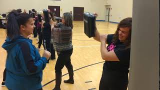 Jessyca and Mya Gonsalves learn self-defense skills