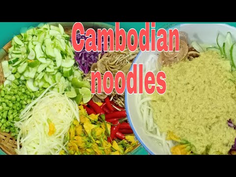 How to make fish soup with coconut milk |Cambodian rice noodles |Nom banh chouk Khmer