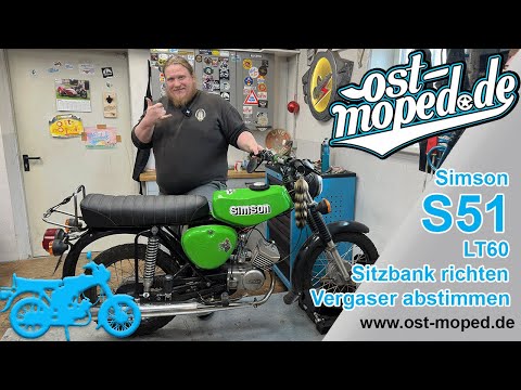 Simson S51 | Tuning the carburetor on the LT60 | Riveting the seat bracket | ost-moped.de